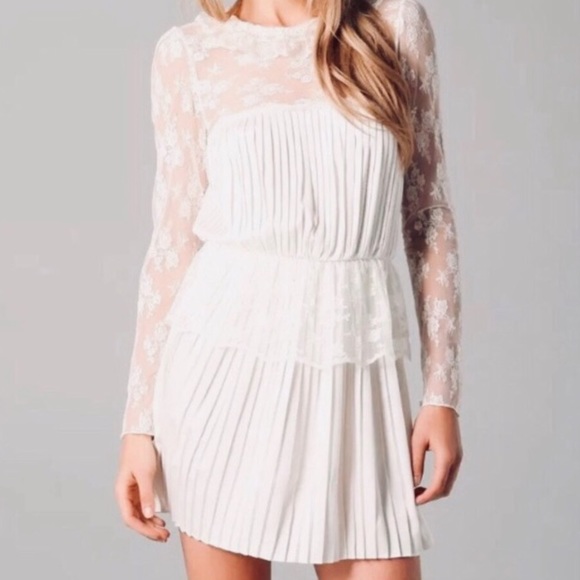 free people victorian lace dress Free People Black lace mini dress flowy boho gothic Victorian party Xsmall